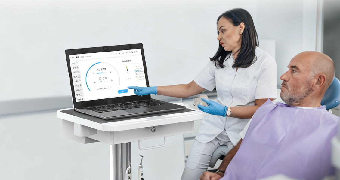 Endodontic Treatment Laptop Workstation Scene Graph